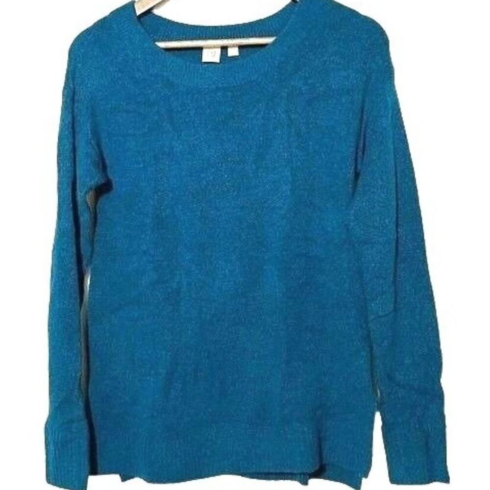 GAP Teal Crewneck Sweater Women's XS Wool Blend Long Sleeve Lightweight Knit
